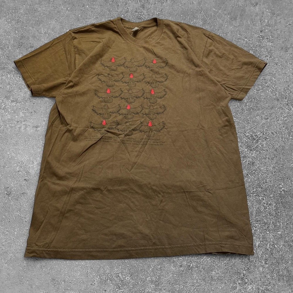 American Apparel Empty Orchestra Graphic Tee Brown Khaki Mens XL Made in USA
